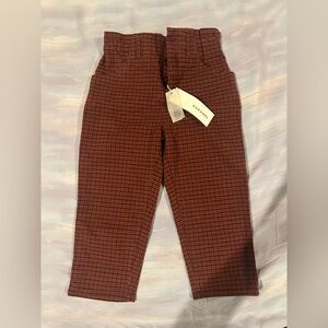 Caramel baby and child Kids Plaid Trousers - Deep Red